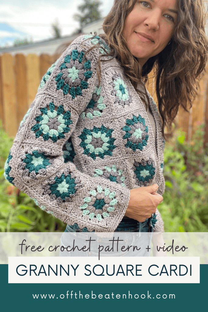 Granny square crochet cardigan pattern online